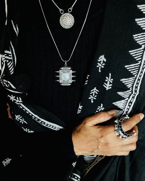 Teejh | Silver Plated Handcrafted Statement Pendant & Chain ...