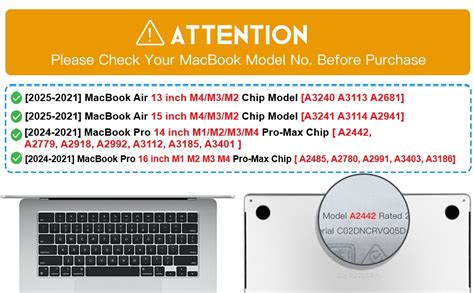 OJOS Keyboard Protector for 2025 2024-2021 M4 M3 M2 MacBook Air 13.6 ...