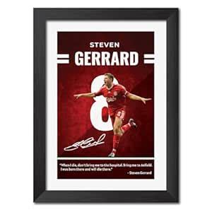 TenorArts Steven Gerrard Poster Liverpool Quotes Laminated Photo ...