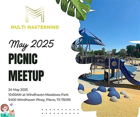 Multi Mastermind May 2025 Meetup, Windhaven Meadows Park, Plano, 24 May ...