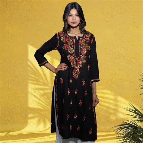 Cotton Chikankari Kurti - Buy Cotton Chikankari Kurti online at Best ...