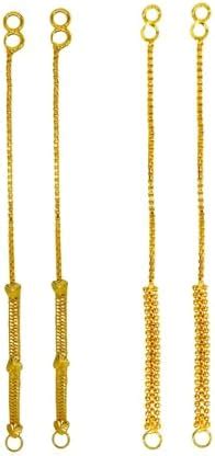 Kyoot Jewels Kaan Chain Champaswaralu Traditional Gold Plated Bridal ...