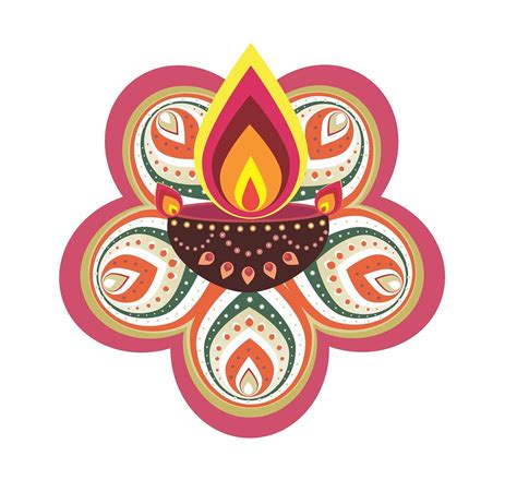 Buy Asmi Collections Floor Art Beautiful Diya Rangoli (2 Feet * 2 Feet ...