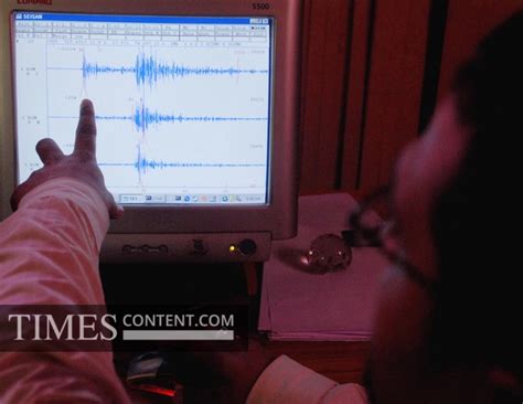 Earthquake News Photo A seismograph shows the measure o...