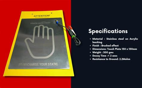 ESD Safe - ELECTRO Static Discharge Palmplate & GROUNDING Cord set ...