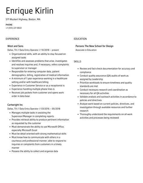 Image result for Data Entry Operator Resume Jobs