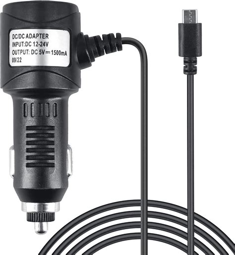 Dash Cam Charger Cable Mini USB Car Charger Adapter Cigarette Lighter ...