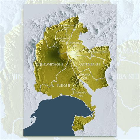 How Mt Fuji is Divided - an Elevation Map of Mt Fuji and the Surrounding Municipalities. : r/Maps