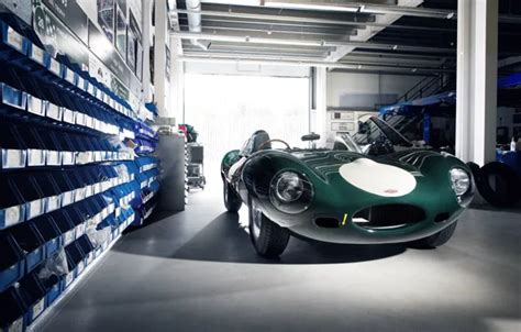 Wallpaper green, Jaguar, Jaguar, E-Type, workshop, classic cars for ...