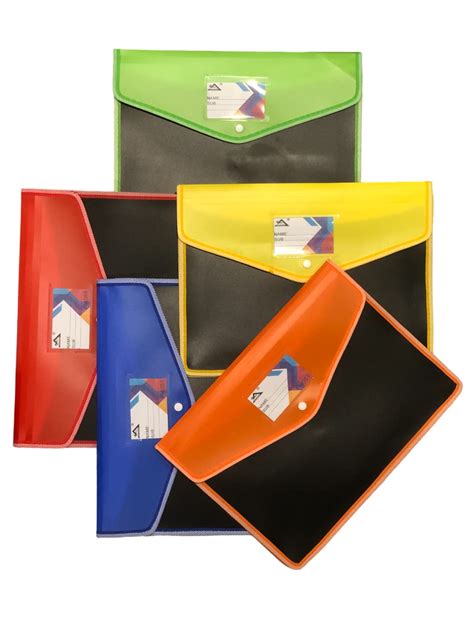 AMINIT Plastic File Folder Poly Envelope Expanding File Wallet Document ...