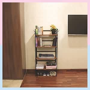 Familia- 4 Shelf/Tier Engineered Wood-Steel, Multipurpose/Multifunction ...