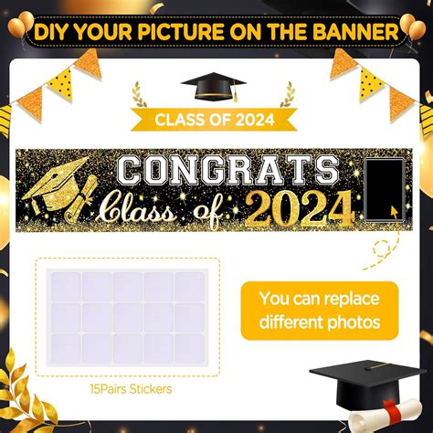 RUMIA Black Gold Graduation Decorations Banner India | Ubuy