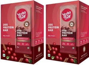 Yogabar No Added Sugar 20g Protein Bars | Double Chocolate | Pack of 12 ...