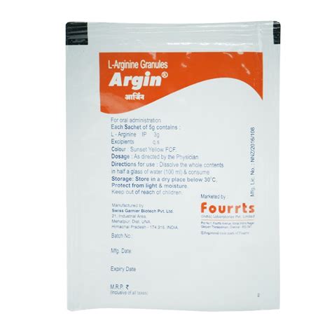 Argin Sachet 5 gm Price, Uses, Side Effects, Composition - Apollo Pharmacy