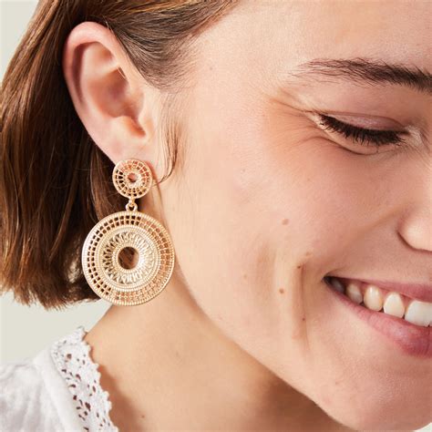 Gold Jaipur Disc Drop - Accessorize India