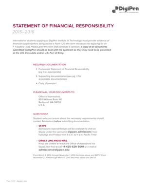 Fillable Online digipen Financial Responsibility Form - DigiPen ...