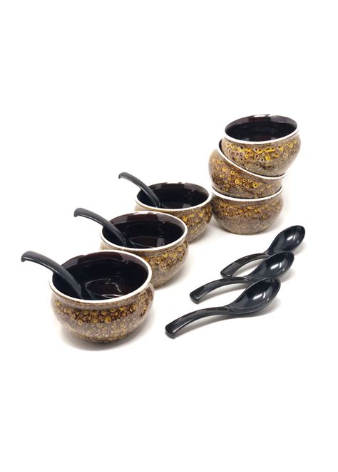 Get Coral Soup Bowls with Spoon (Set of 6) at ₹ 699 | LBB Shop