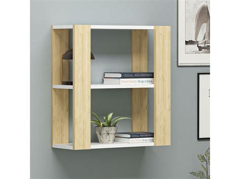 Étagère murale Rakkestad à 2 niveaux 60 x 60 x 25,6 cm blanc / effet ...