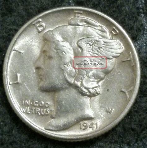 1941 Mercury Dime Silver Choice Bu Coin