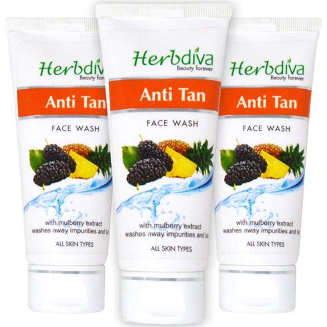 Herbdiva Anti Tan Face Wash For Impurities & Tan 100ml Pack of 3 ...