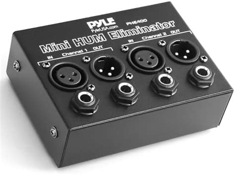 PYLE-PRO PHE400 Hum/Noise Eliminator 2-Channel Box with TRS Phone and ...