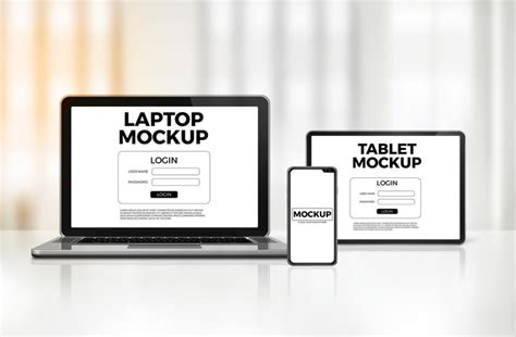 Laptop screen mockup template | Premium PSD