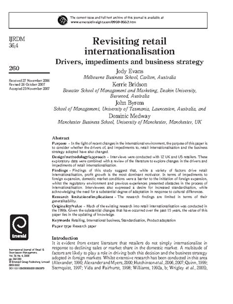 Revisiting retail internationalization - Revisiting retail ...
