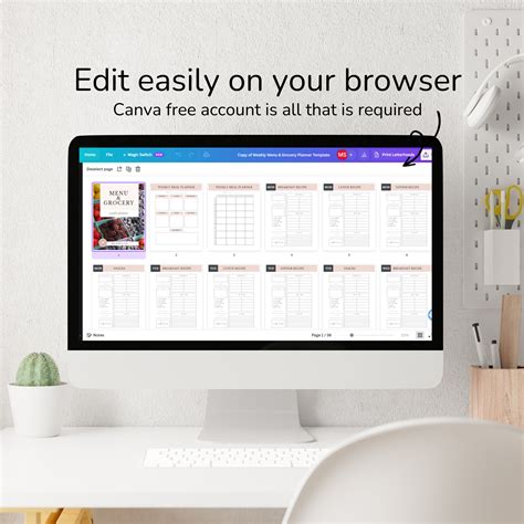 Menu Planner Template 的图像结果