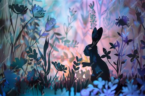 Premium Photo | Springs Enchantment An Artfully Crafted Bunny Shadow ...