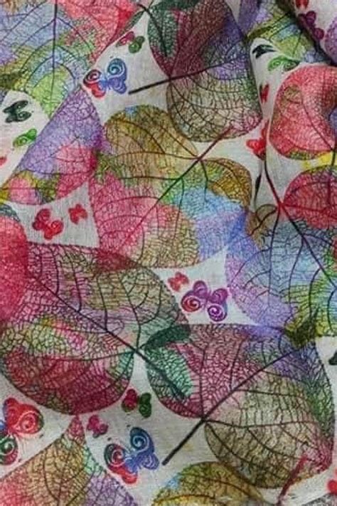 Vibrant Multicolor Linen Dupatta with Digital Print – Luxurion World ...