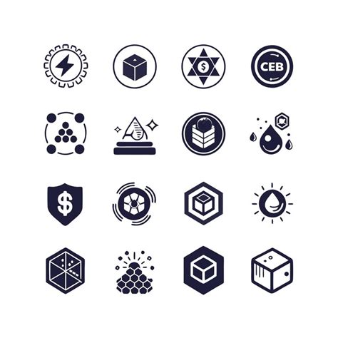 Set of crypto icons | Premium AI-generated vector