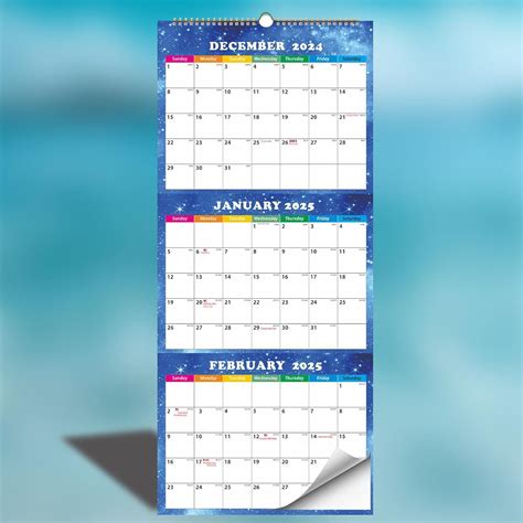 3 Month Wall Calendar 2025-3 Month Calendar 2025 India | Ubuy