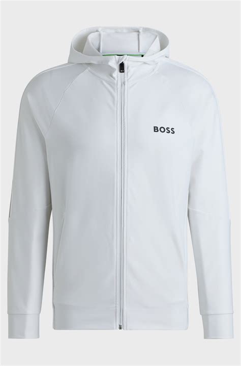 BOSS - BOSS x MATTEO BERRETTINI Regular-fit zip-up hoodie with ...