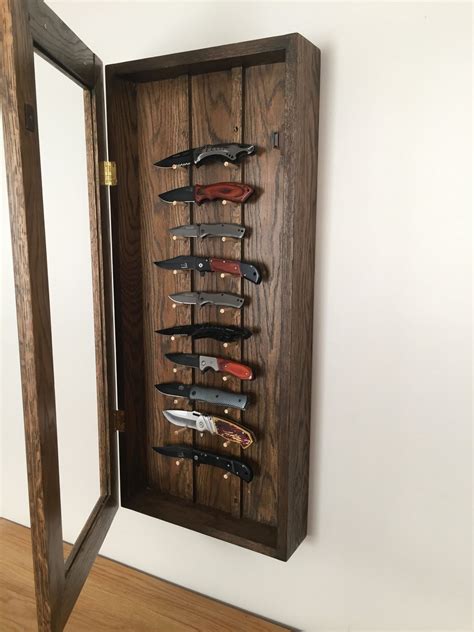 Oak Knife Display Case - Etsy