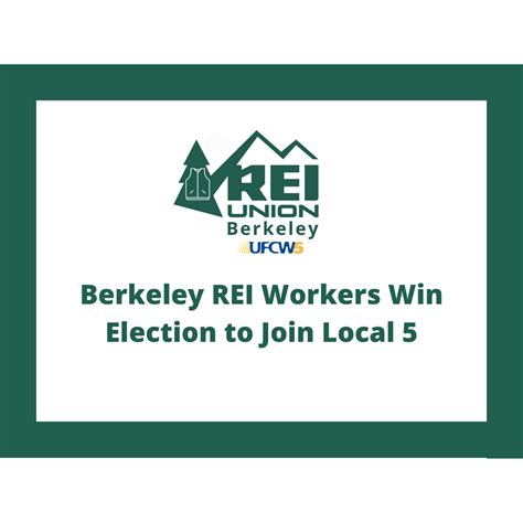 Berkeley REI Workers Win Election to Join Local 5 - UFCW5 Local Union