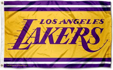 Buy Los Angeles Lakers Wordmark Outdoor Large Grommet Flag Online at ...
