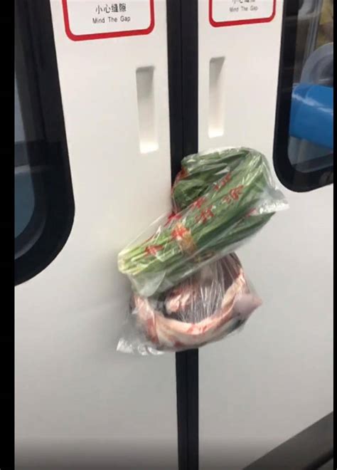 重庆女子买菜后坐轻轨遭遇搞笑一幕：人没上车，菜被车门“夹”跑了_肖女士_列车_乘客