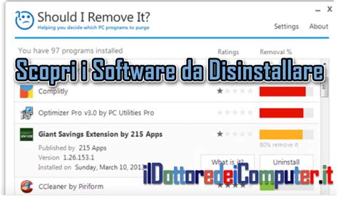 Image result for Programmi da Disinstallare Subito
