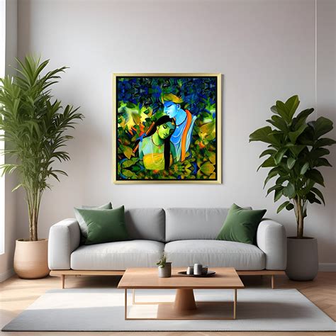 Radha Krishna Vastu Wall Art – Eternal Love Canvas for Peaceful Decor ...