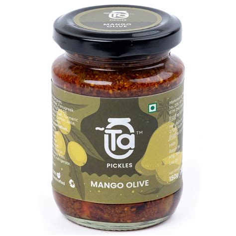 Ta Mango & Olive Pickle | 150g | Fusion Indian Achar | Cold Pressed Oil ...