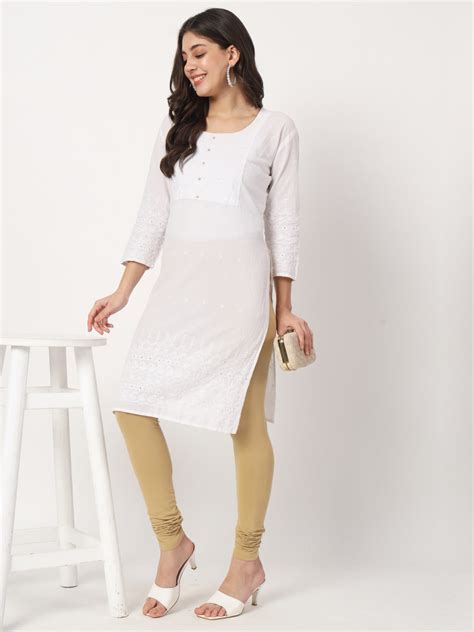 Thread Plus Churidar Super Stretchable Solid Cotton Leggings For Women