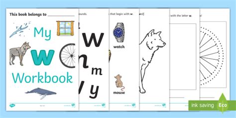 My 'W' Workbook - W Words for Kids (teacher made)