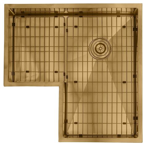 Strictly Sinks 30 Inch Corner Kitchen Sink – Gold India | Ubuy