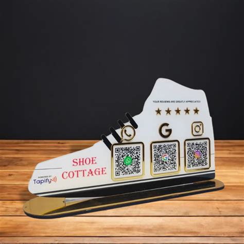 Tapify - Shoe Shaped Smart NFC 3-in-1 Tabletop Standee