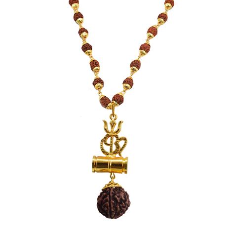 Buy Sullery Religious Om Trishul Damaru Locket With Gold Plated Cap ...