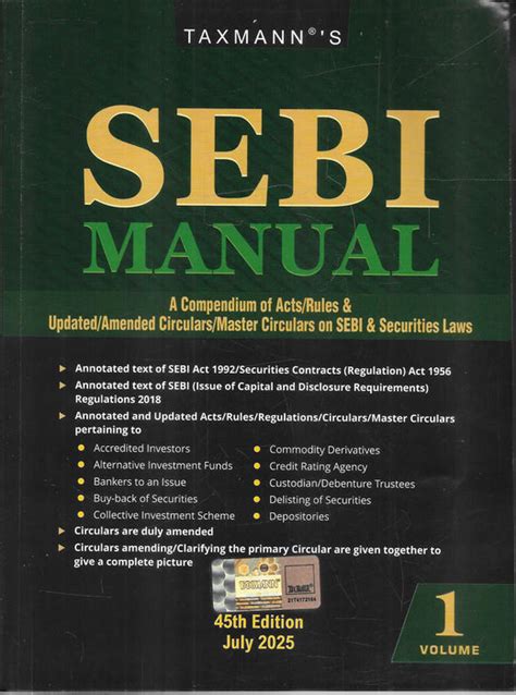 SEBI Manual 2025 Compendium of Securities Laws and Circulars – M&J ...