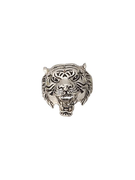 Bold by Priyaasi Roaring Lion Silver-Plated Pendant Chain for Men