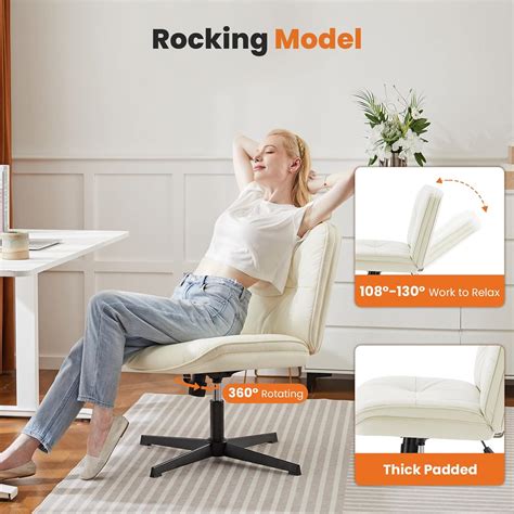 UOCFYK Criss Cross Legged Office Chair, Modern PU Leather India | Ubuy