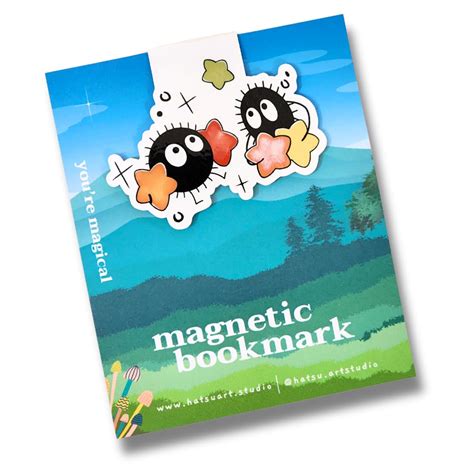 Hatsu Art Studio Ghibli Inspired Magnetic Bookmarks - Handcrafted Anime ...