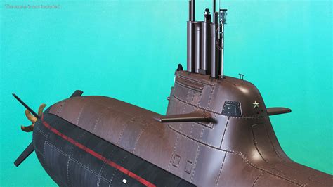 3D model Submarine HDW Class 212A Dry Rigged | 3D Molier International